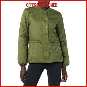 Women's Padded Insulated Bomber Jacket Regular Fit Water-Resistant